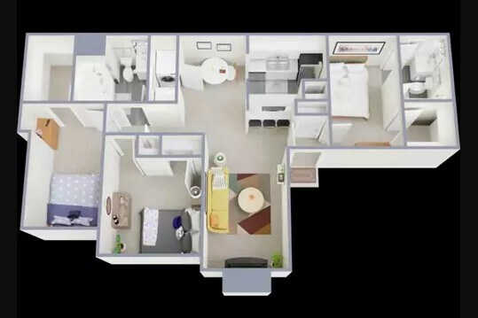 3 Beds • 2 Bath 236 floor plan